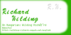 richard wilding business card